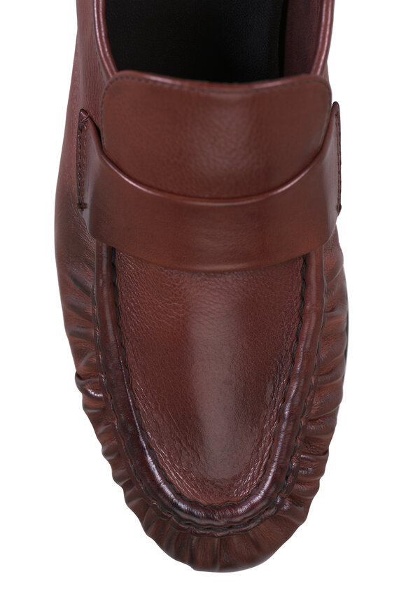 The Row Chestnut Soft Leather Loafer - view 4