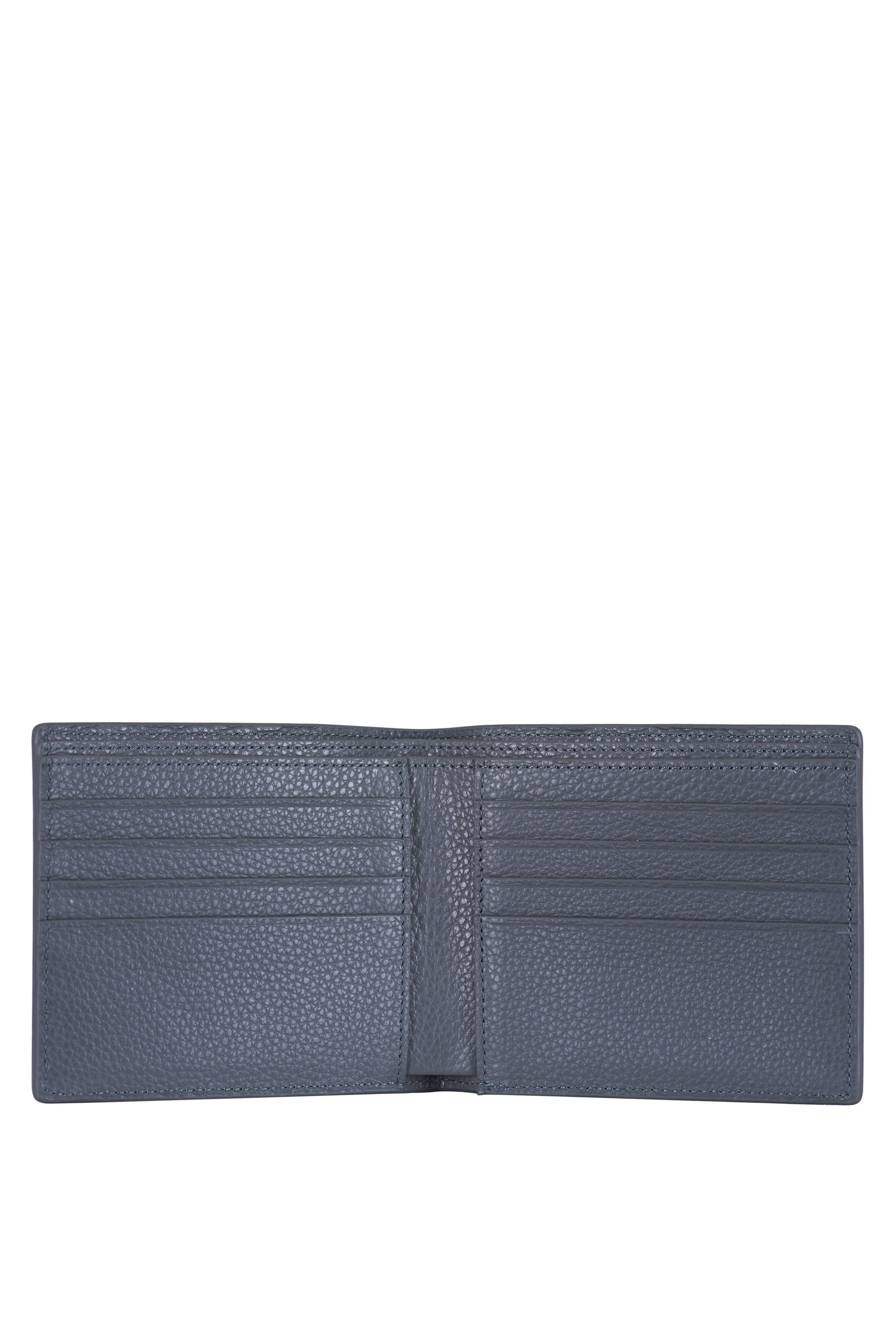 Want Les Essentiels - Benin Gray Pebbled Leather Wallet