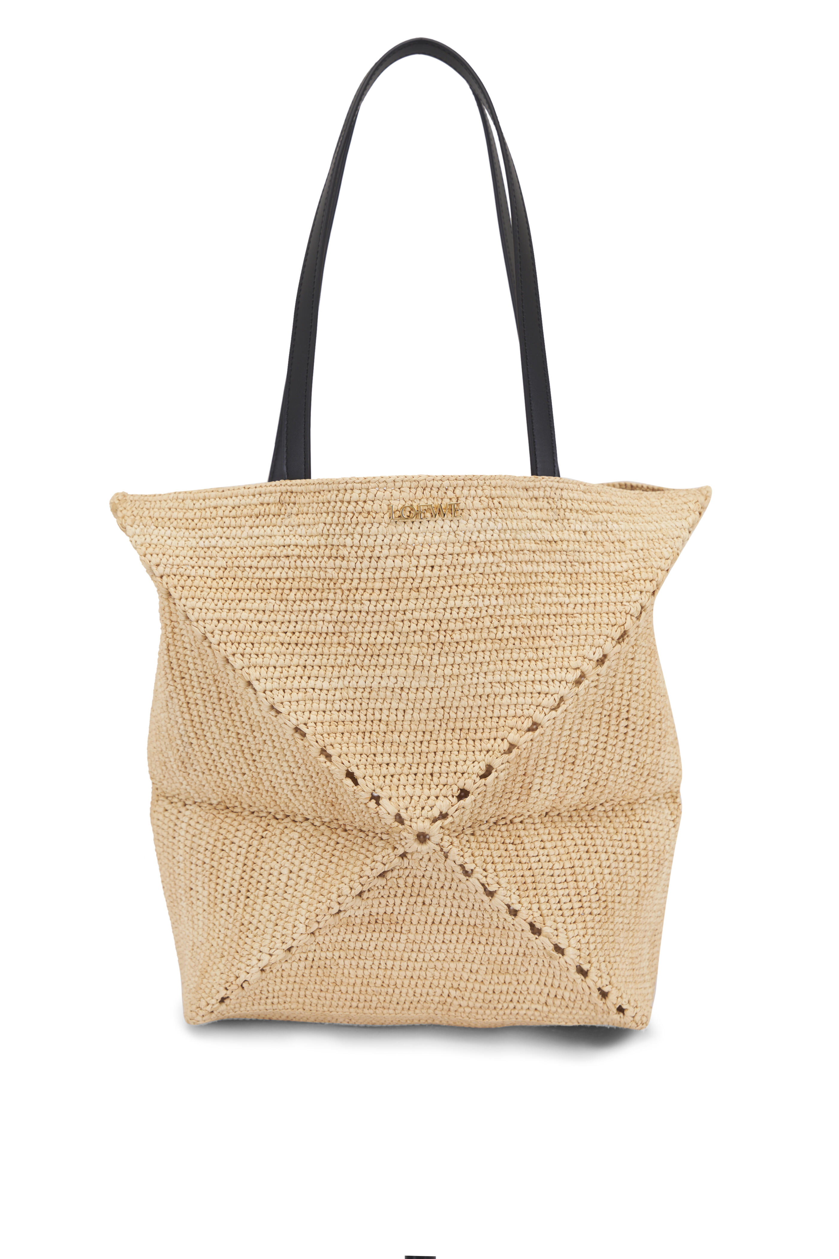 Loewe - Medium Puzzle Fold Raffia Tote