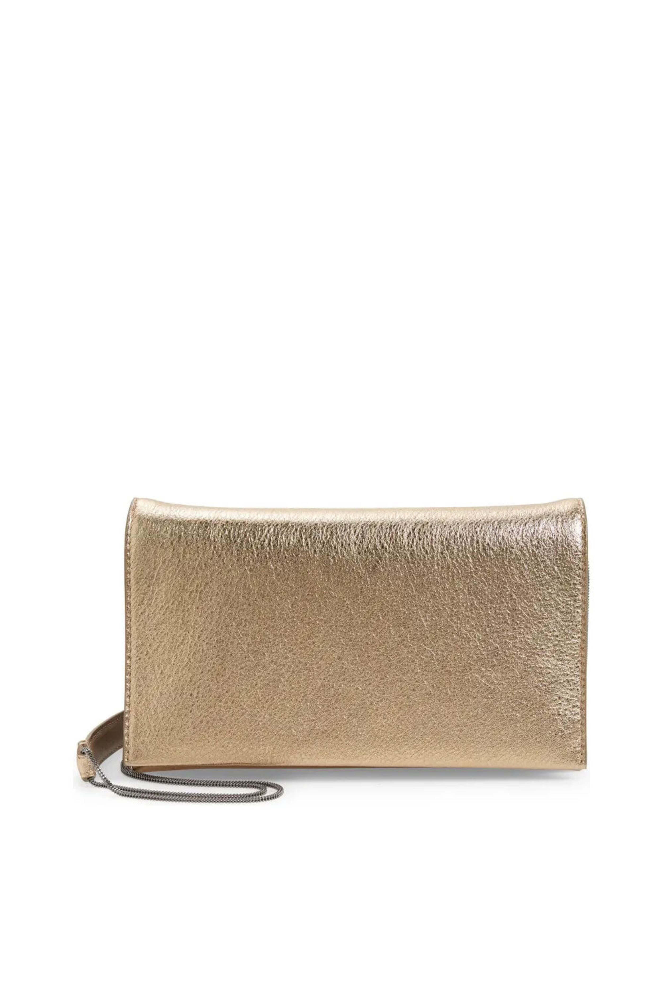 Brunello Cucinelli - Lamé Leather City Bag in Gold