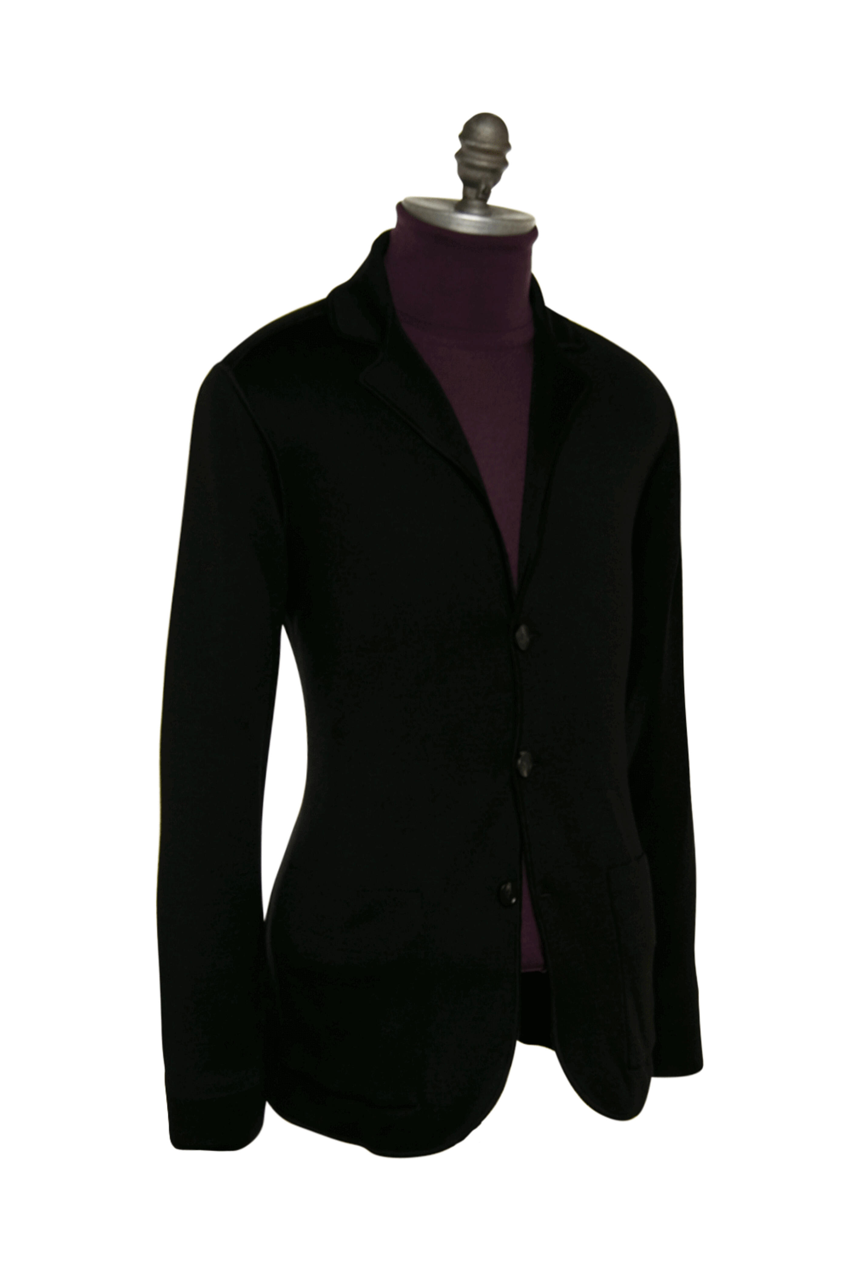 Maurizio Baldassari - Black Three Button Sweater Jacket