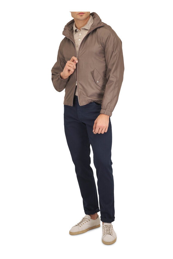 Brunello Cucinelli Light Brown Full Zip Jacket - view 2