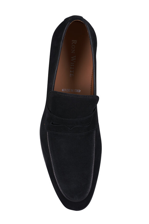 Ron White Frank Black Cashmere Suede Dress Shoe - view 3