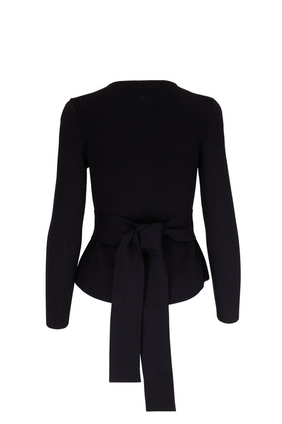 Scanlan Theodore - Black Curved Hem Crepe Jacket