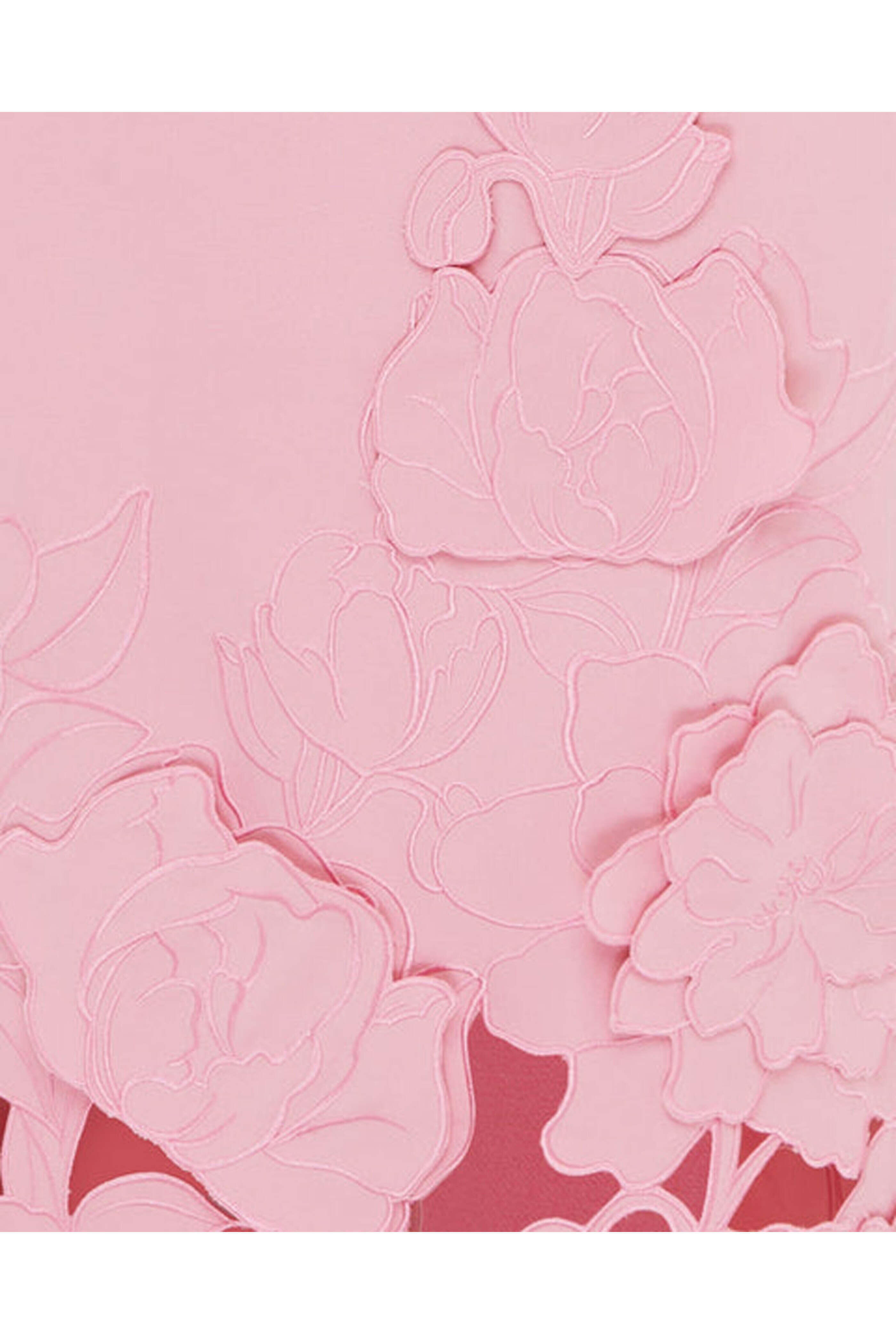 Leo Lin - Flamingo Floral Applique Rayna Midi Dress