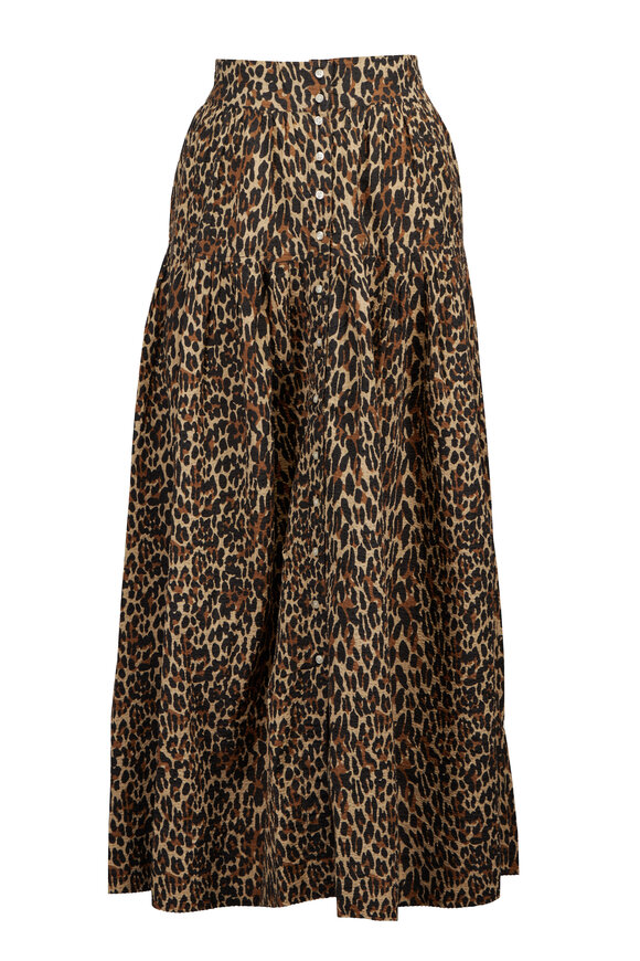 The Great Highland Tan & Black Print Midi Skirt - view 1