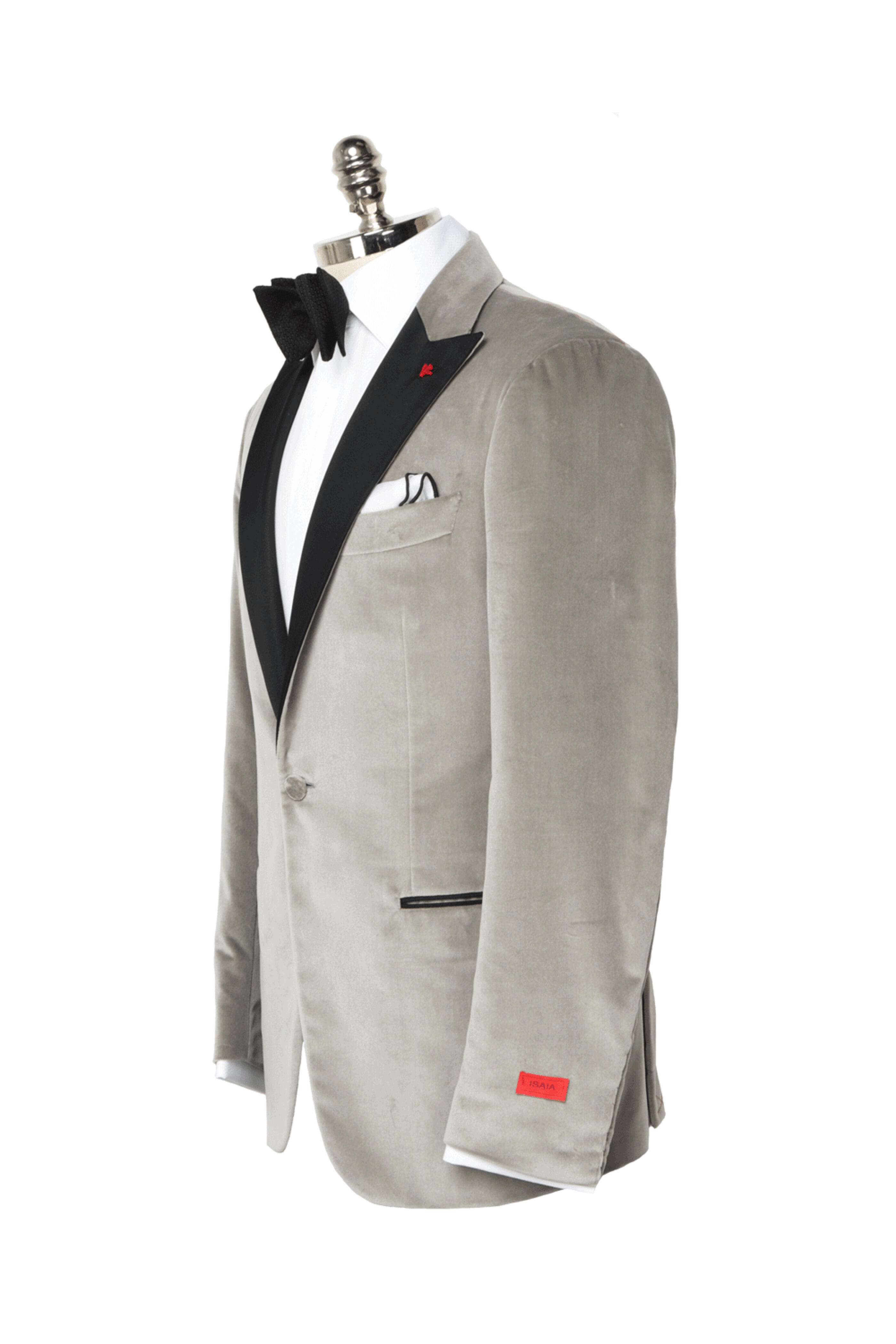 Isaia - Grigio Winter Velvet Dinner Jacket