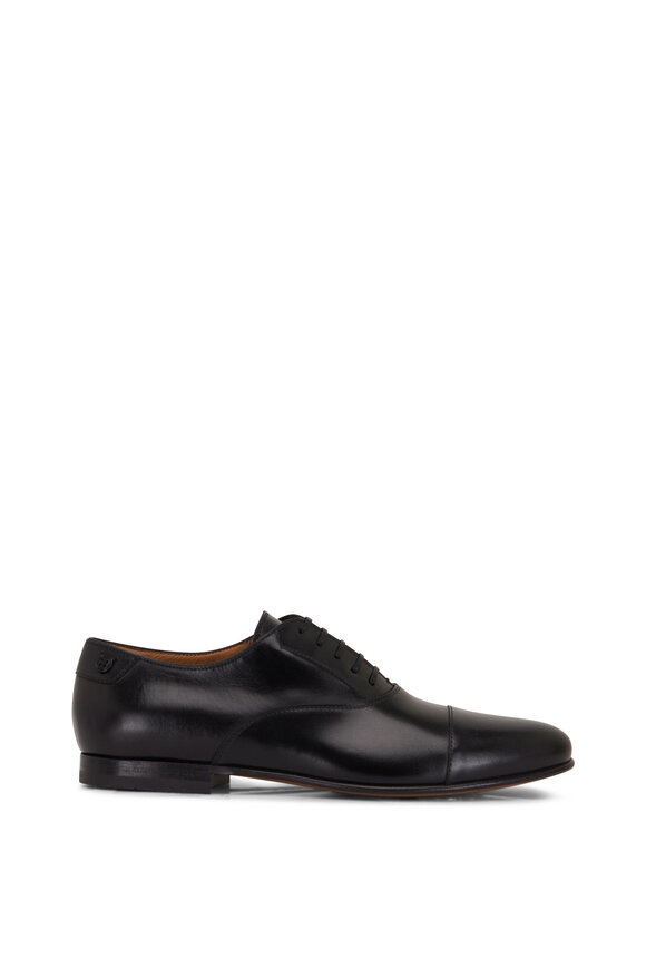 Ferragamo - Gillo Black Leather Lace Up Dress Shoe