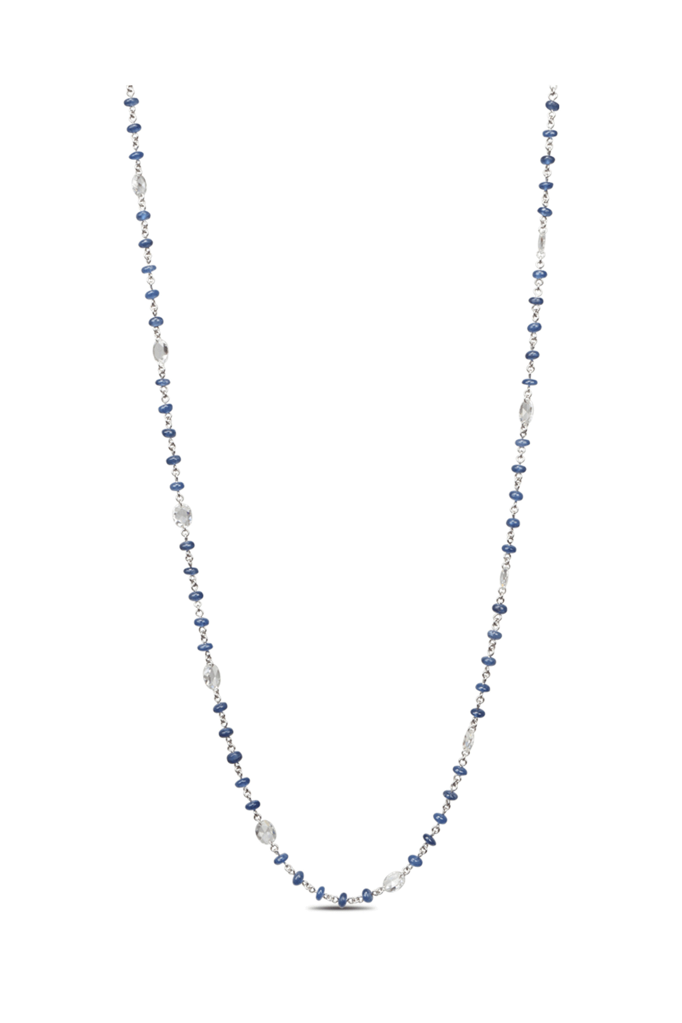 64 Facets - Diamond & Blue Beaded Necklace | Mitchell Stores