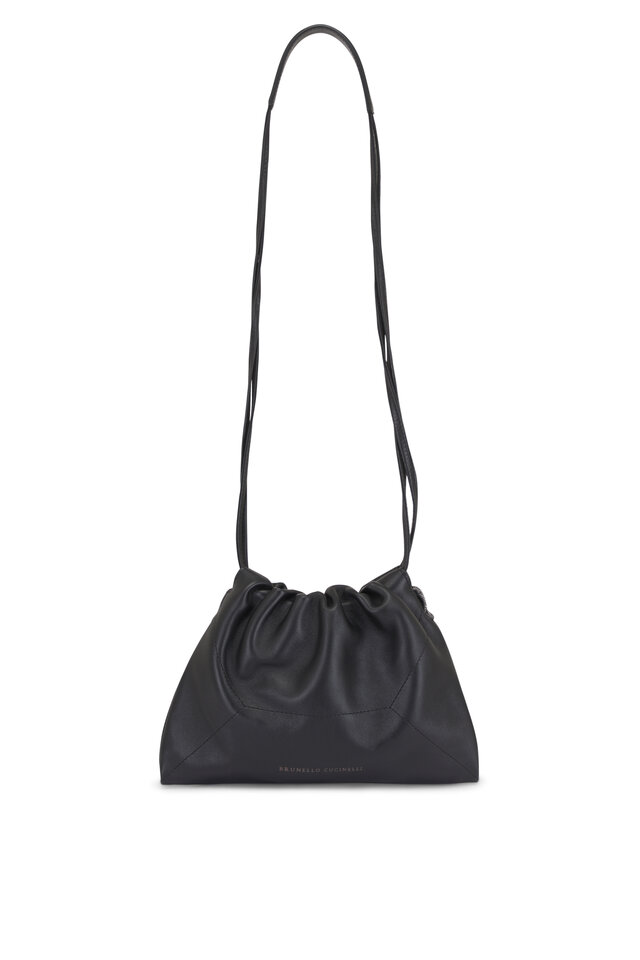 Jil Sander - Mini Envelope Messenger Black Leather Bag