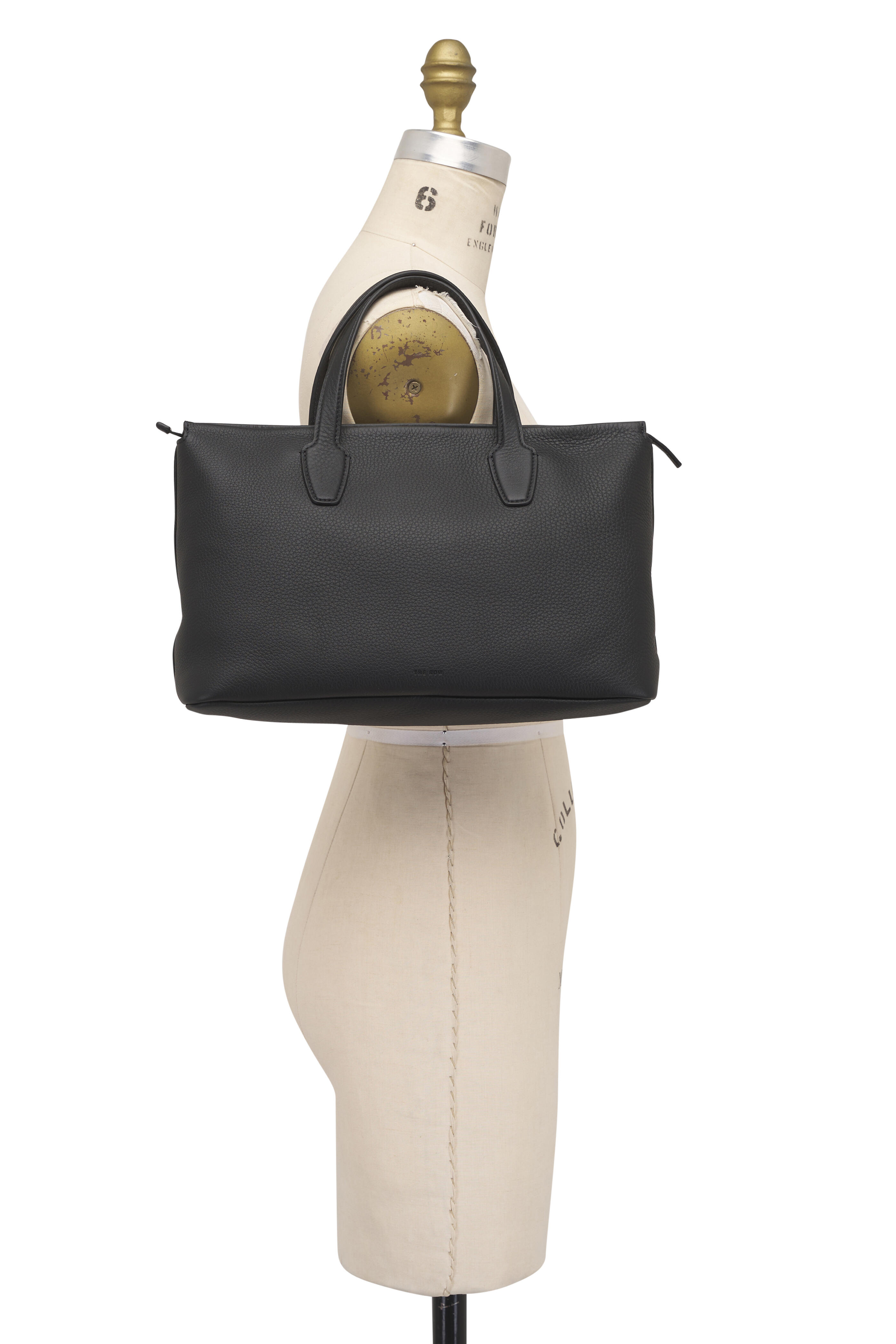 The Row - Marcel Black Ans Leather Top Handle Bag
