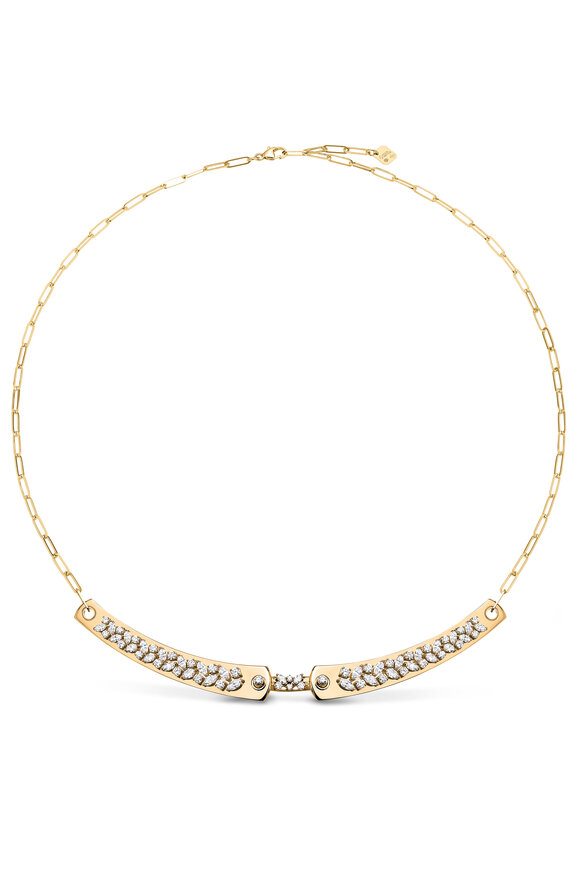 Nouvel Heritage 18k Yellow Gold Diamond Soiree Necklace