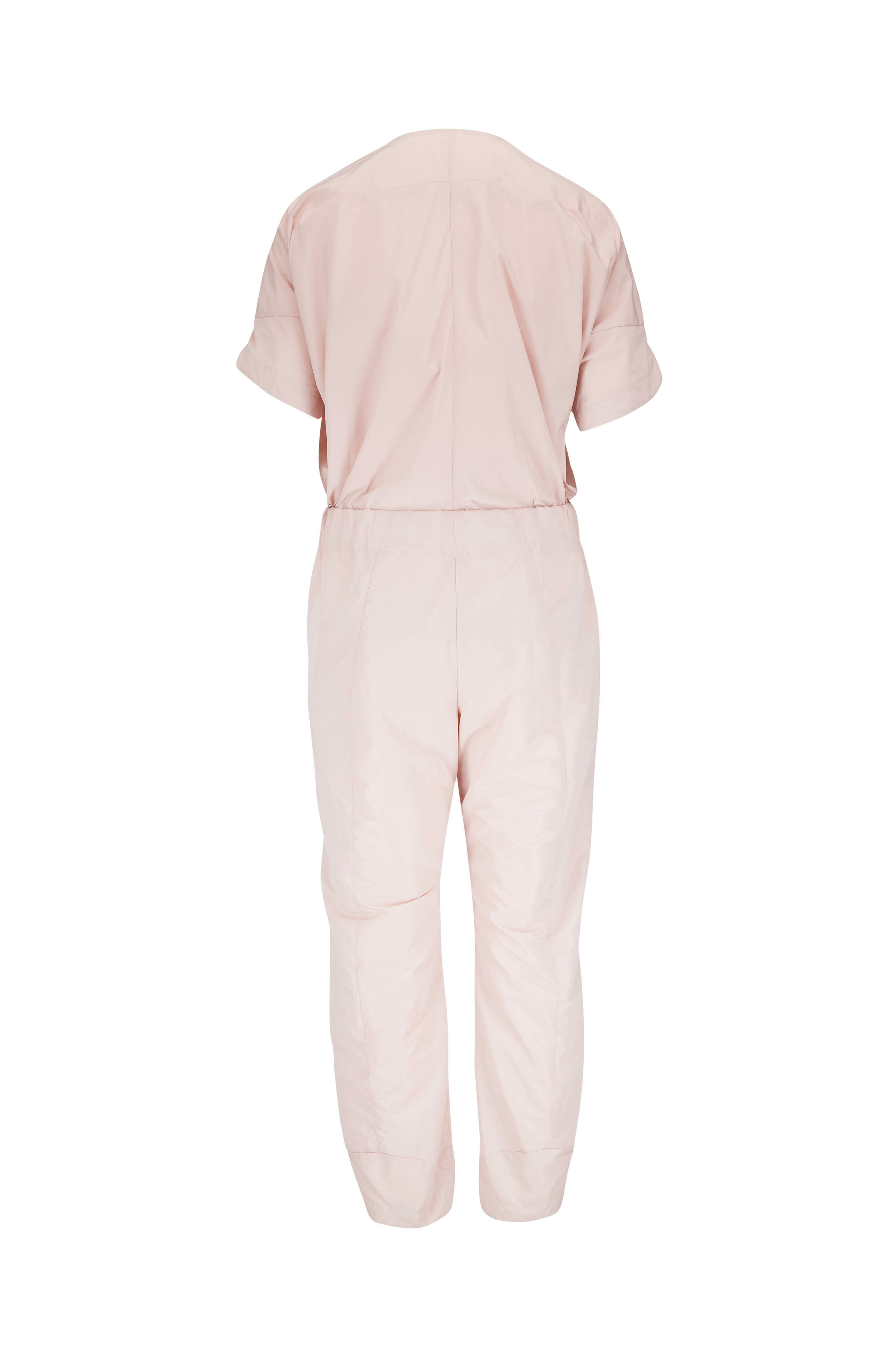 co.co♡✳︎ Zero + Maria Cornejo - Aissa Pale Pink V-Neck Jumpsuit
