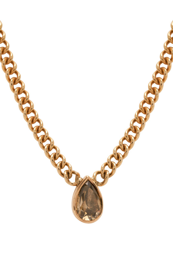 Genevieve Lau - 14K Champagne Diamond Curb Chain Necklace