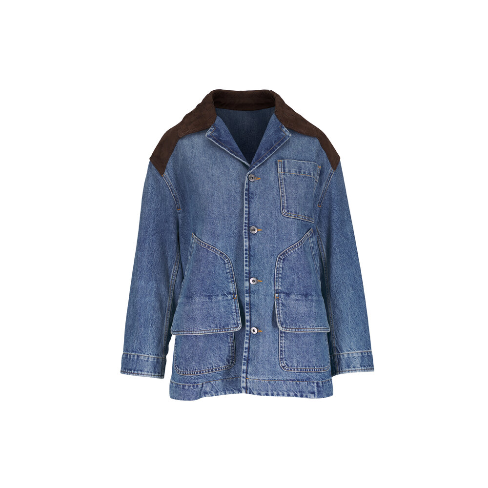BOTTEGA VENETA ダークブルー ショートスリーブジャケット uploading-1438660.jpg