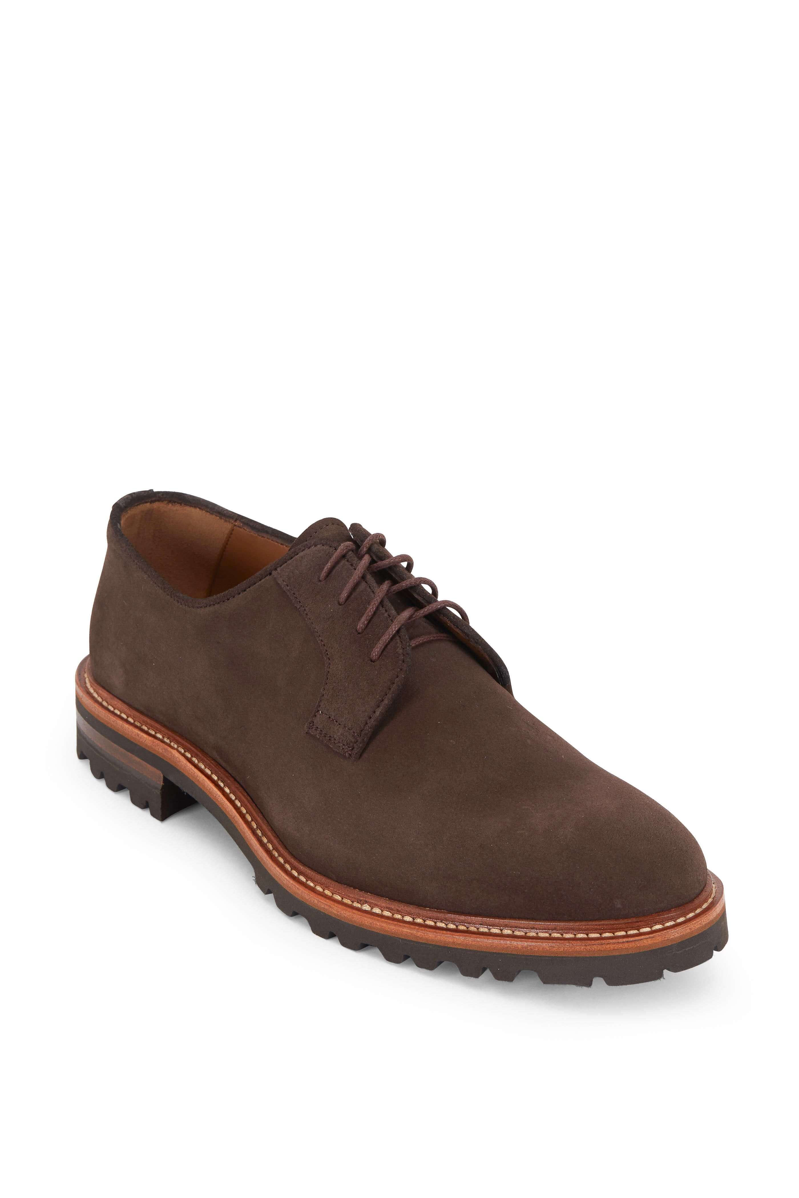 Aquatalia - Leon Dark Brown Suede Weatherproof Derby Shoe