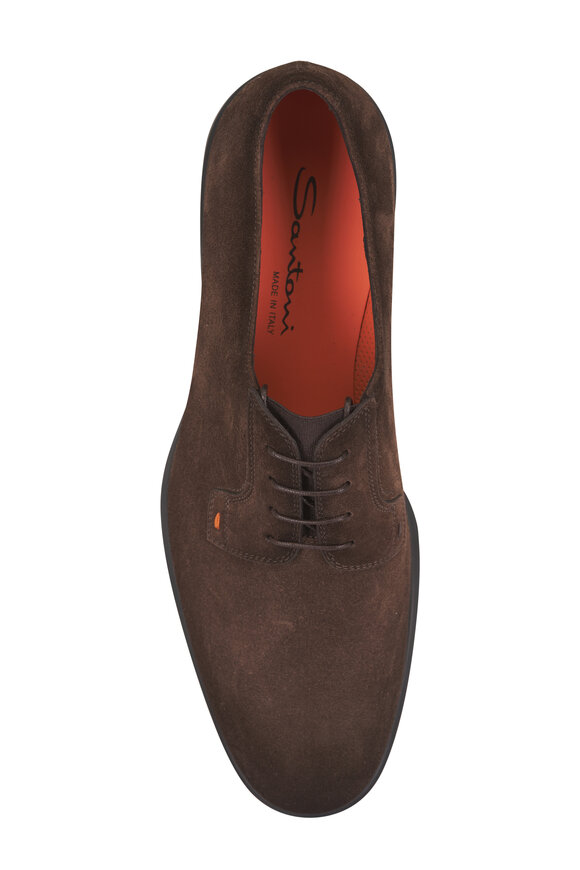 Santoni Easy Revlo Dark Brown Suede Dress Shoe - view 4