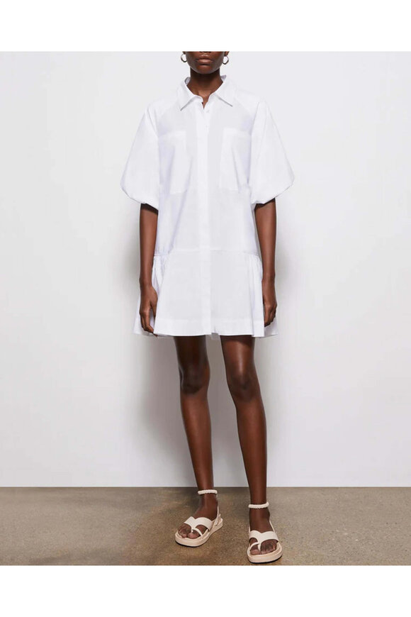 Simkhai Crissy White Cotton Poplin Shirtdress - view 2