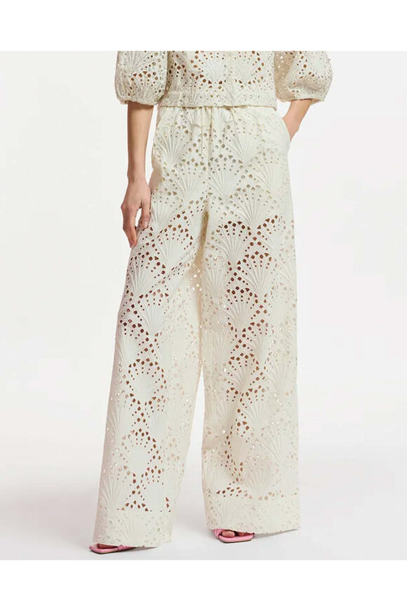 Essentiel Antwerp - Off White Fab Eyelet Pant | Mitchell Stores