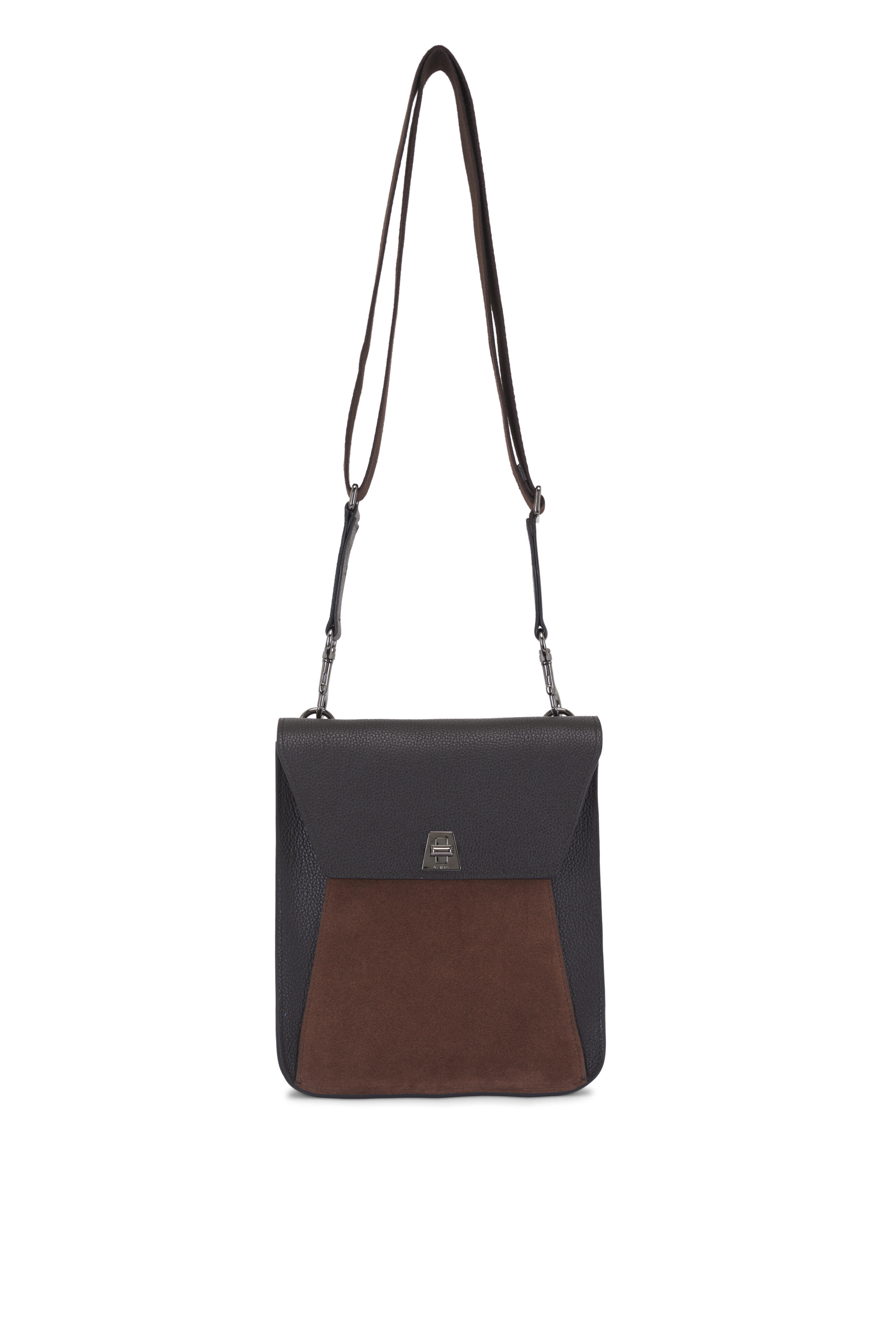 Akris - Little Anouk Mocca Leather Messenger Bag