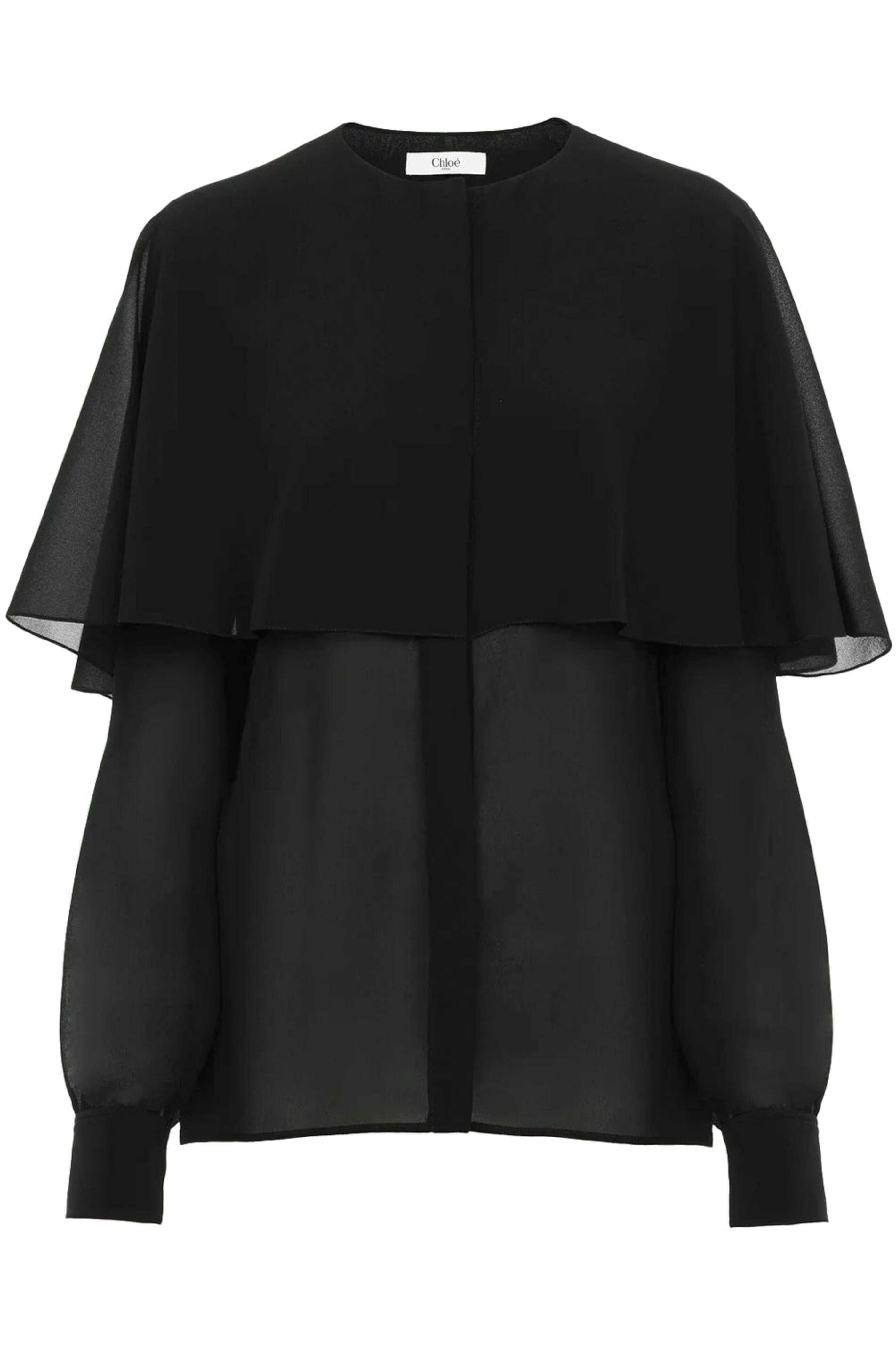 Chloé - Black Long Sleeve Layered Blouse