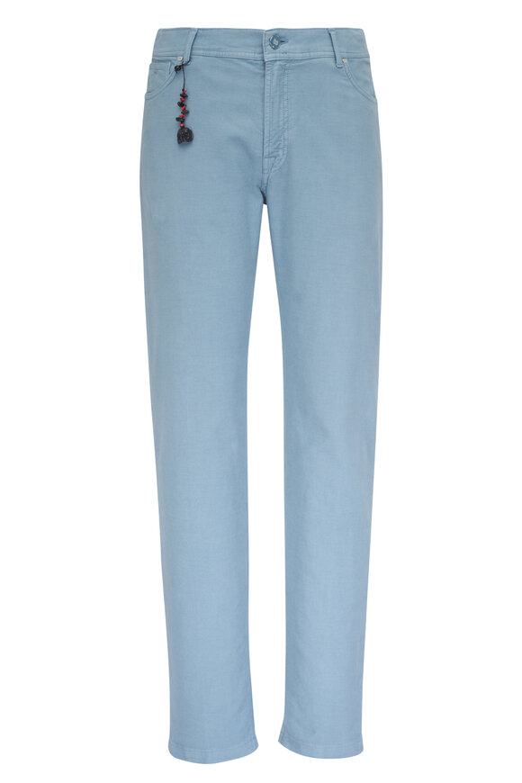 Marco Pescarolo Nerano Sky Blue Five Pocket Pant - view 1