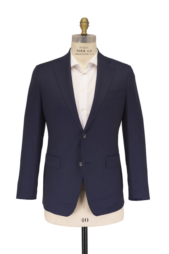 Atelier Munro Solid Blue Wool Suit - view 2