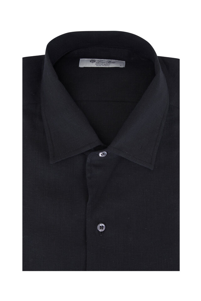 Loro Piana - Sky Blue Linen Sport Shirt | Mitchell Stores