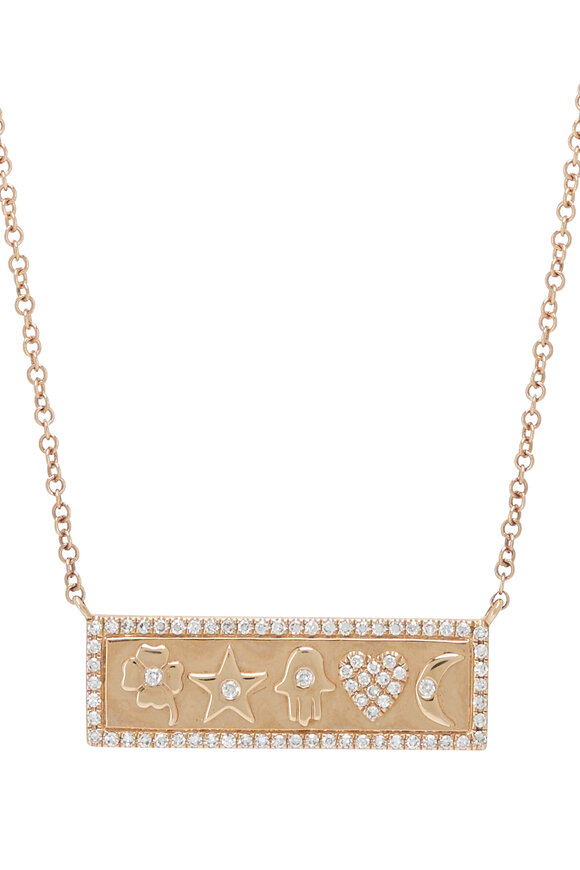 Kai Linz - Charm Plate Diamond Necklace