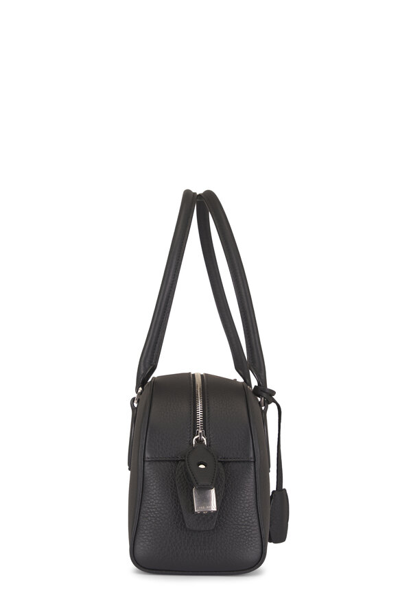 The Row Small E/W India Black Leather Shoulder Bag - view 3