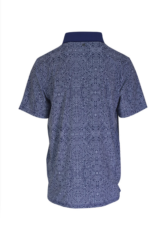 Greyson - Maltese Labyrinth Blue Printed Polo