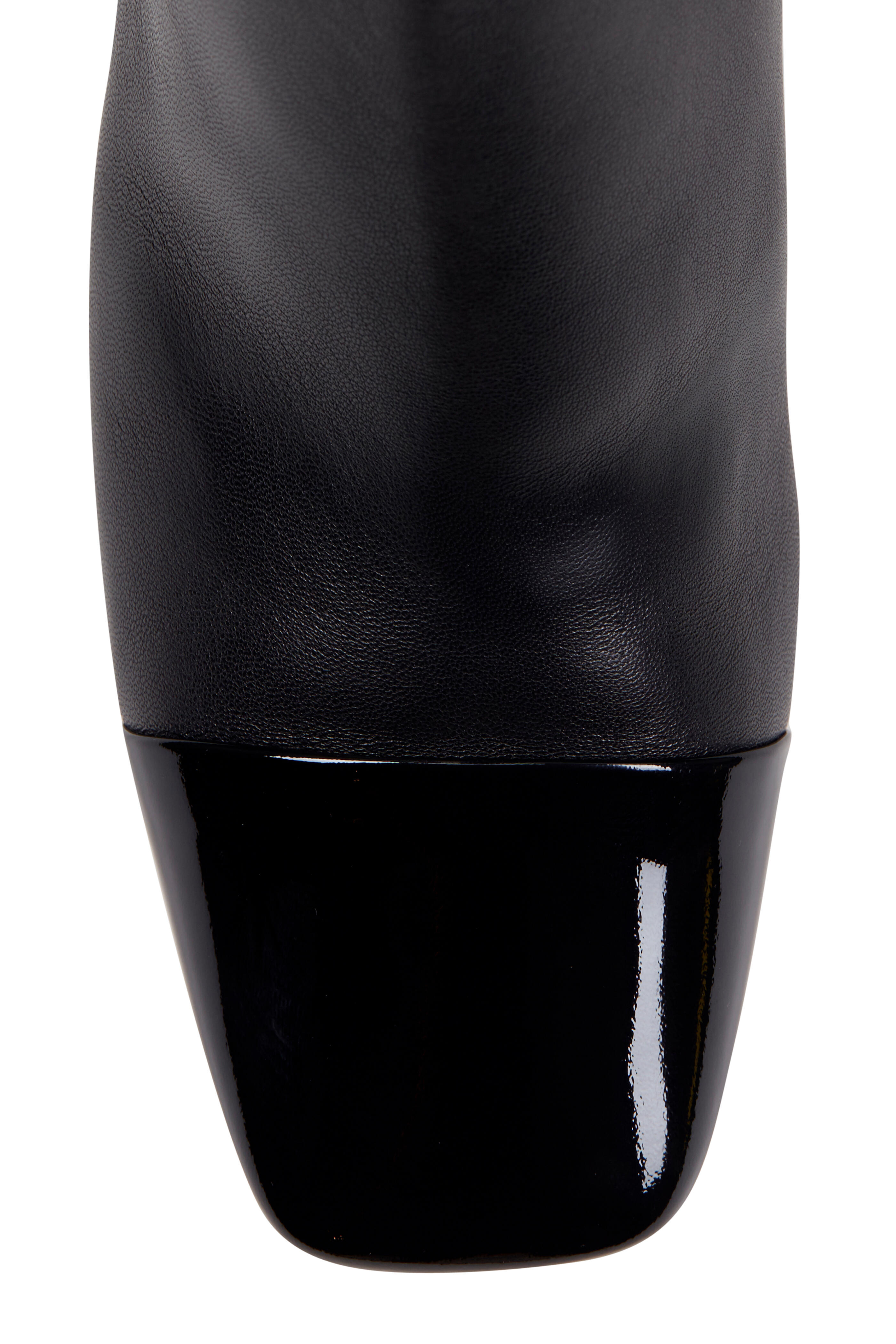Gianvito Rossi - Vernice Black Leather Cap-Toe High Boot, 45mm