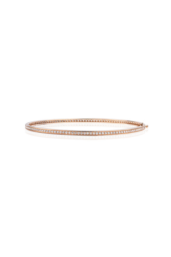 Nam Cho 18k Rose Gold White Diamond Bangle