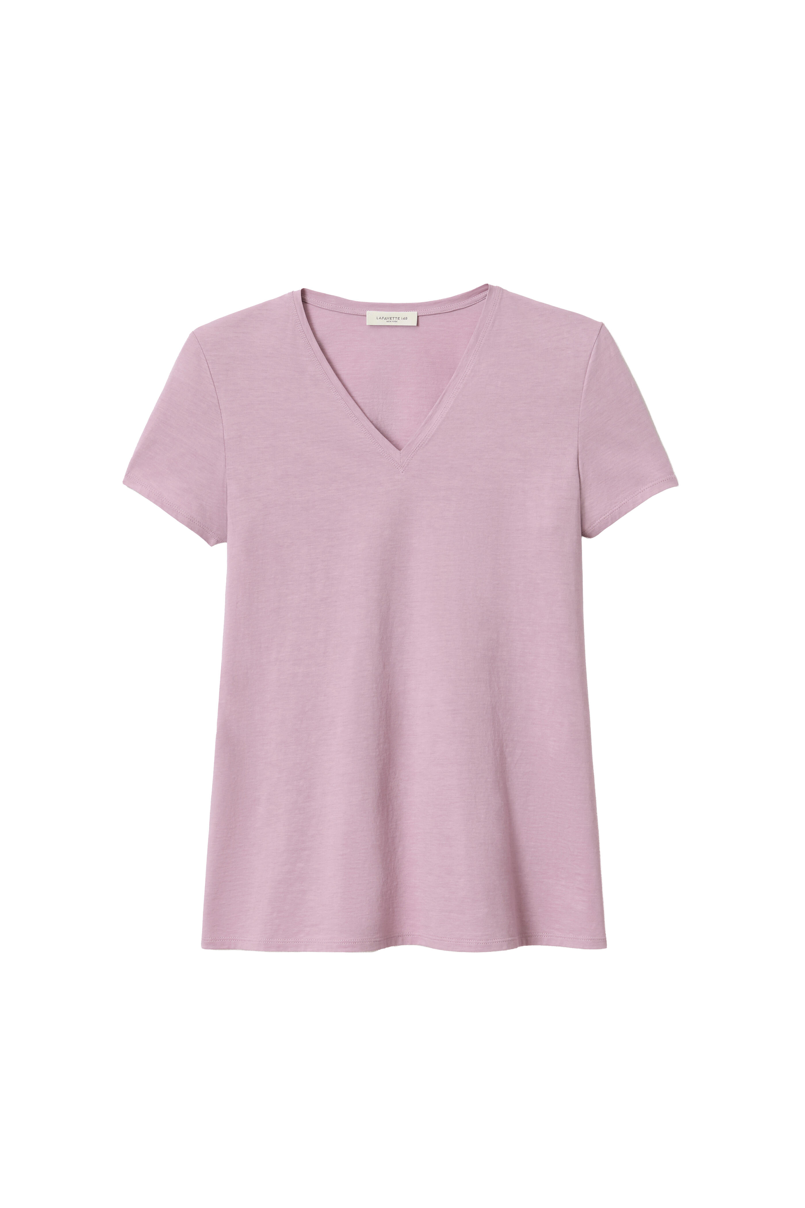 Lafayette 148 New York - Lavender Tint V-Neck T-Shirt