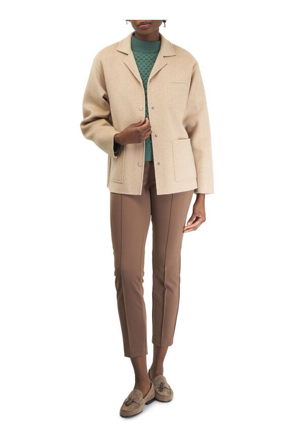 Lafayette 148 New York - Beige Wool & Cashmere Double Faced Chore Jacket