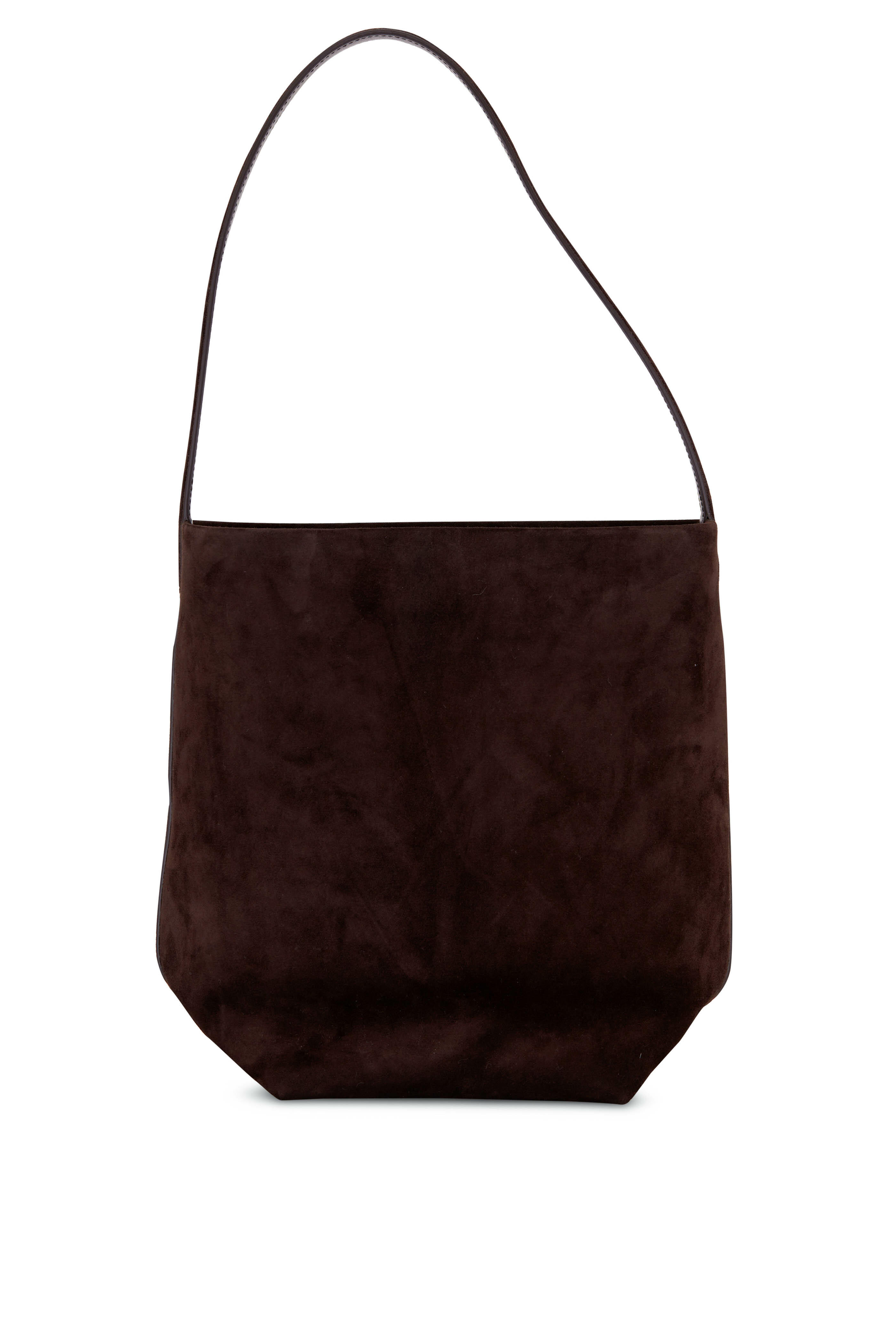 The Row - Park Ebony Suede Medium North South Tote
