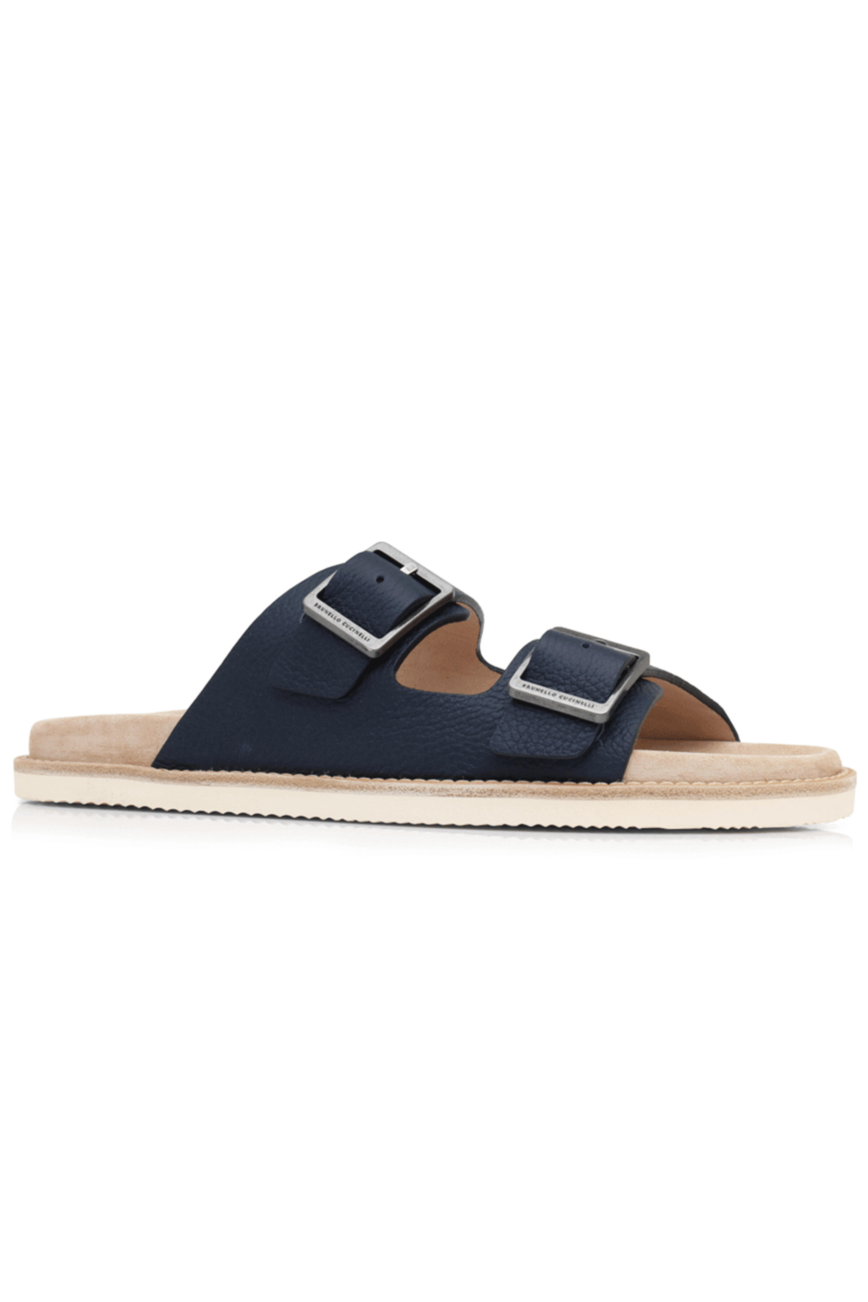Brunello Cucinelli - Leather Buckle Sandal in Blue