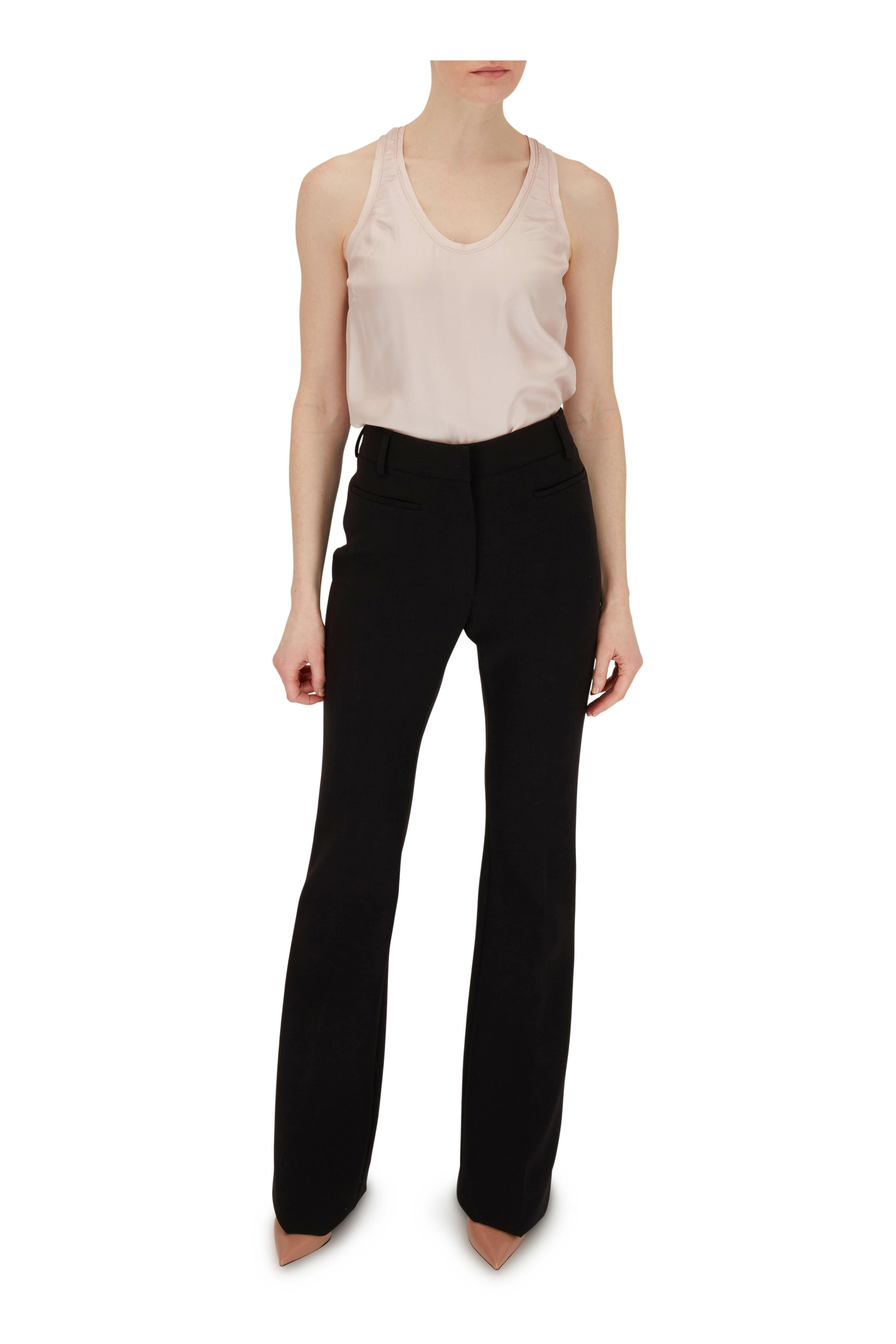 Tom Ford - Flesh Leather Chain Detail Gold Heel Pump, 85mm