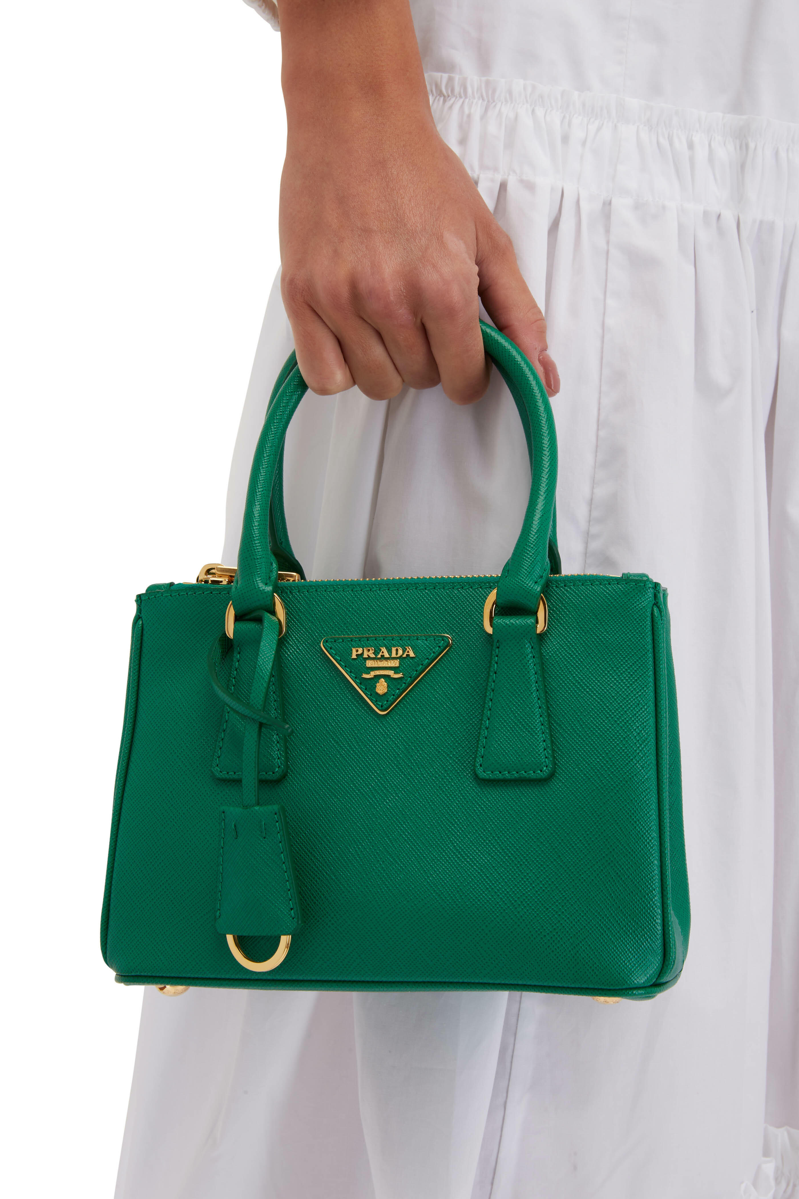 Prada Saffiano-leather Shoulder Bag - Green