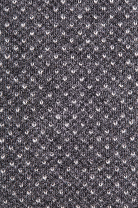 Brunello Cucinelli - Gray Dot Cashmere Knit Necktie