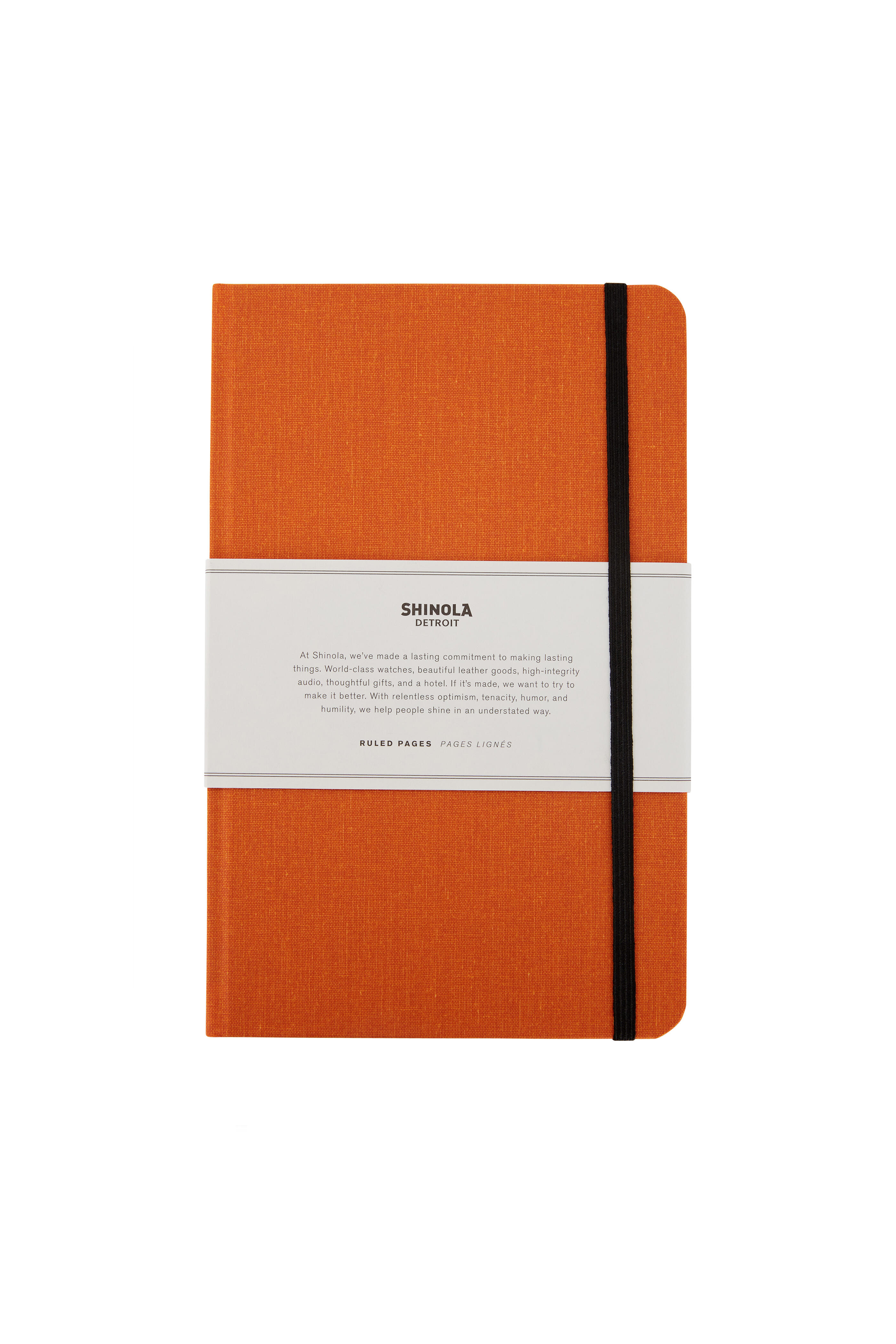 Shinola - Hard Linen Sunset Orange Journal