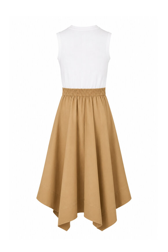 Tanya Taylor Cornelia White & Dark Khaki Mid Dress - view 2