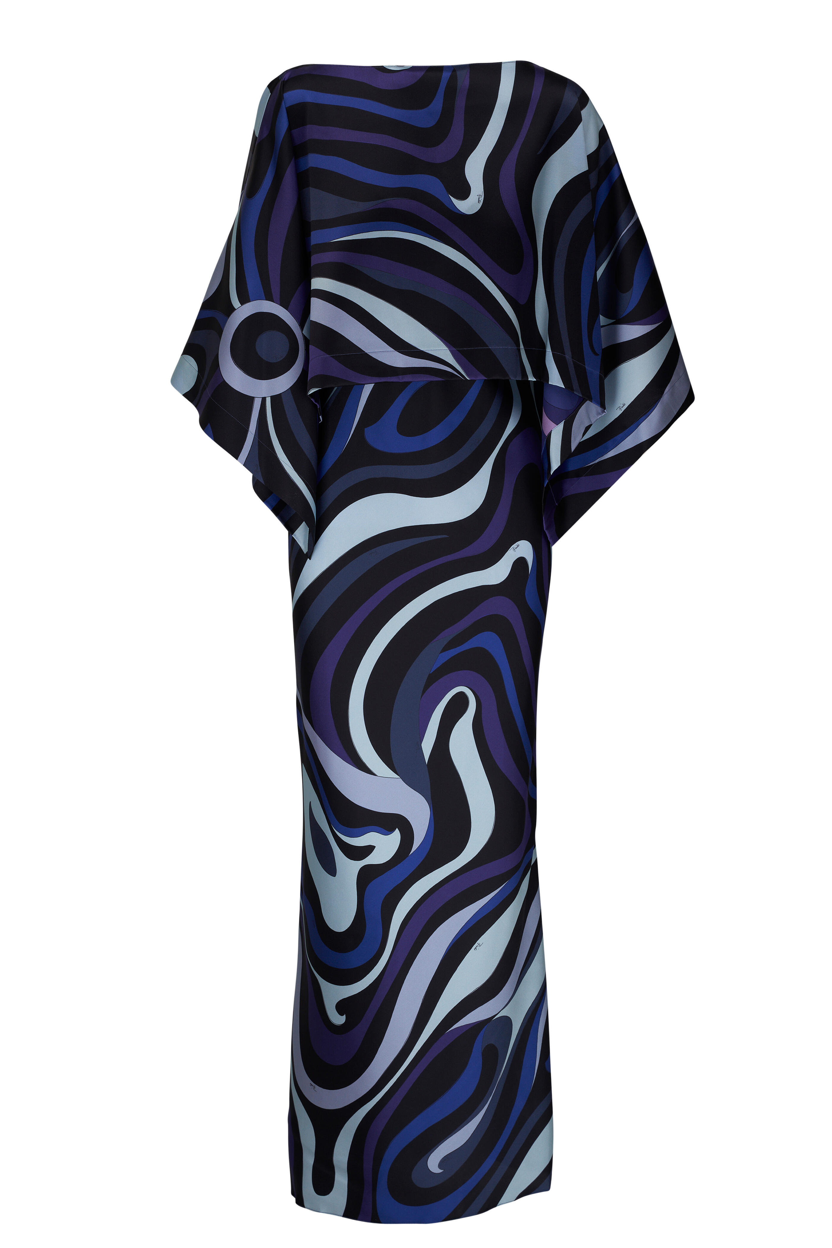 Pucci - Marmo Print Satin Cape Maxi Dress | Mitchell Stores