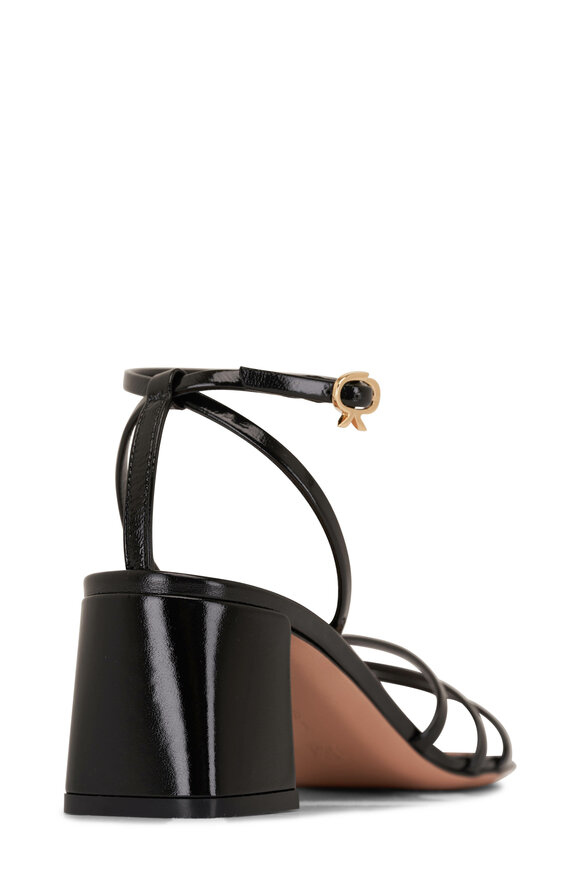 Gianvito Rossi - Brielle Night Black Leather Strappy Sandal, 55mm 