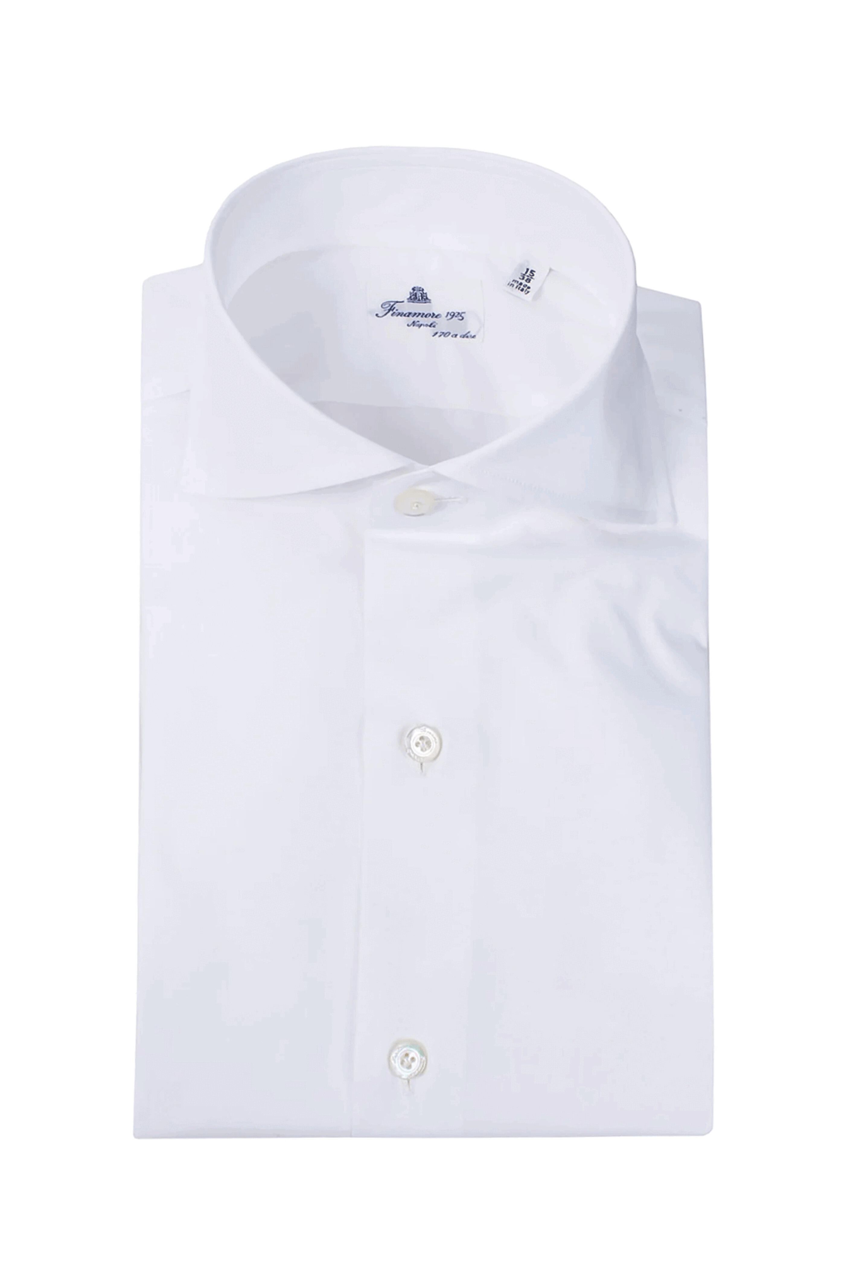 Finamore - White Basic Napoli 170 Cotton Dress Shirt