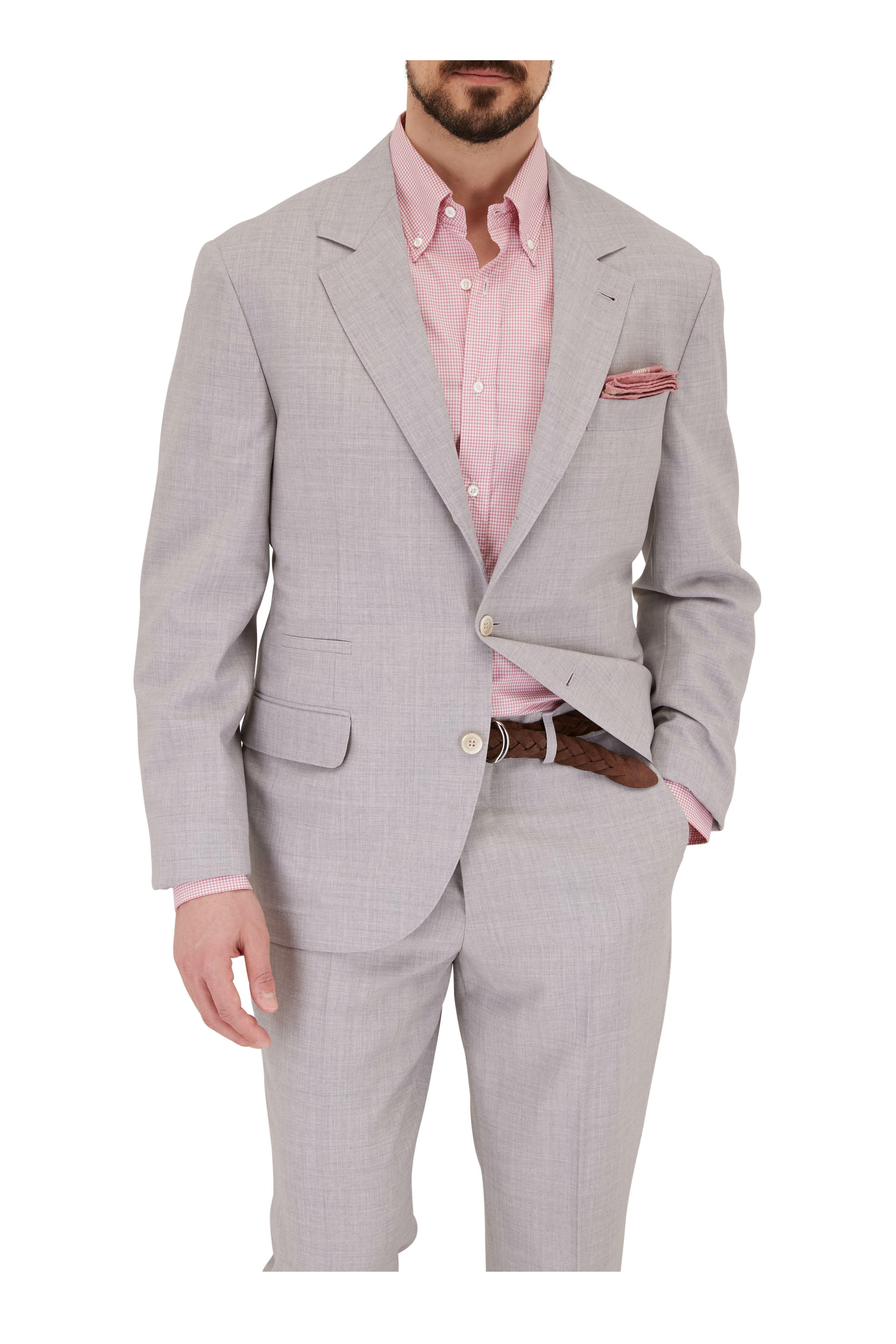 Brunello Cucinelli - Pearl Gray Wool Suit | Mitchell Stores