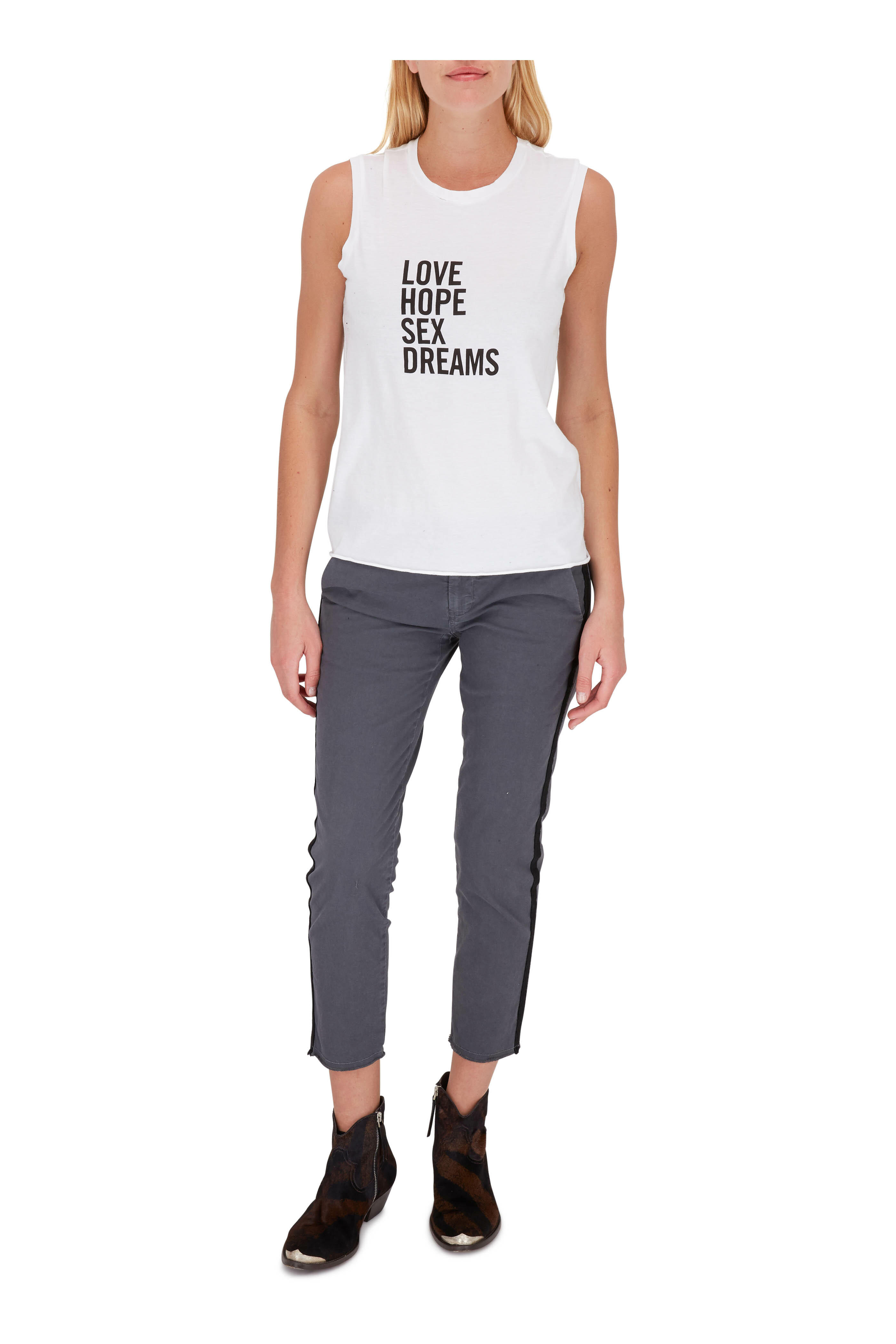 Nili Lotan - East Hampton Charcoal Side-Striped Pant