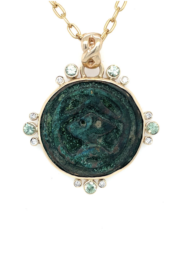 Ellen Hoffman Ancient Bronze Viking Emblem Pendant