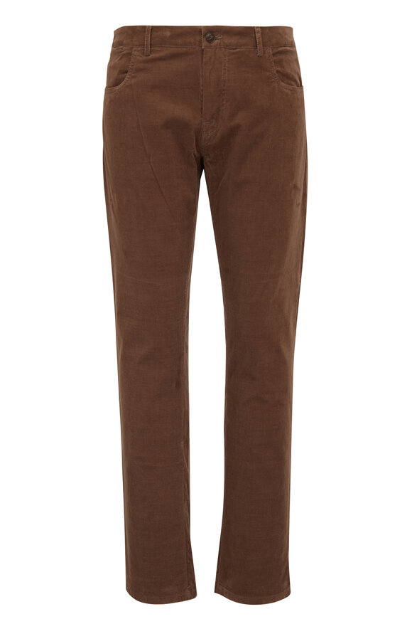 Canali - Brown Fine Wale Corduroy Pant