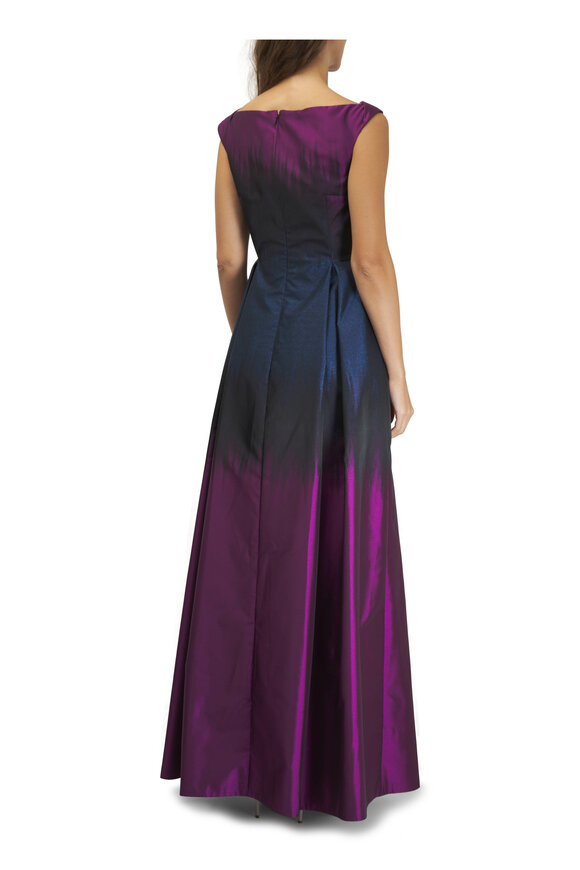 Talbot Runhof - Metallic Purple & Blue Gown